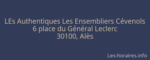 LEs Authentiques Les Ensembliers Cévenols