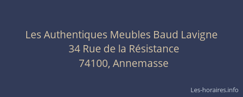 Les Authentiques Meubles Baud Lavigne