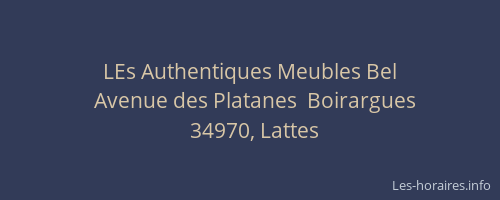 LEs Authentiques Meubles Bel