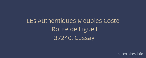 LEs Authentiques Meubles Coste