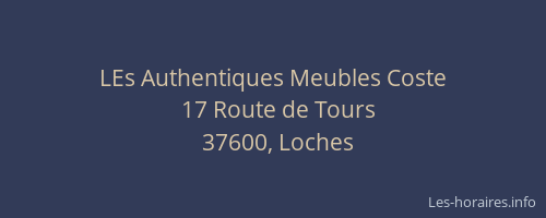 LEs Authentiques Meubles Coste