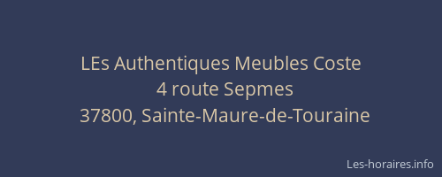 LEs Authentiques Meubles Coste