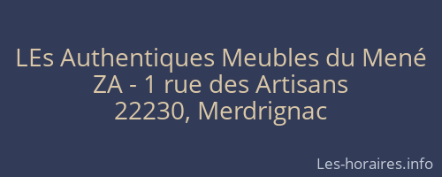 LEs Authentiques Meubles du Mené