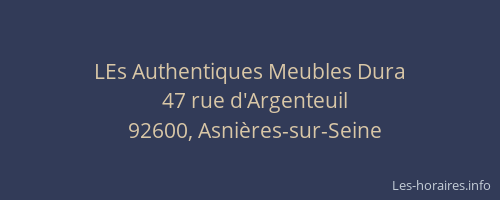 LEs Authentiques Meubles Dura
