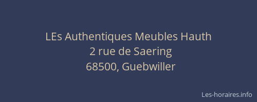 LEs Authentiques Meubles Hauth