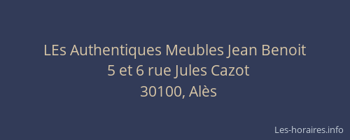 LEs Authentiques Meubles Jean Benoit
