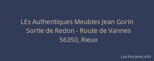 LEs Authentiques Meubles Jean Gorin