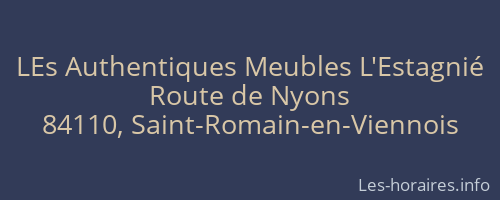 LEs Authentiques Meubles L'Estagnié