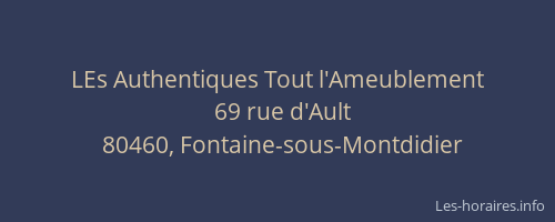 LEs Authentiques Tout l'Ameublement