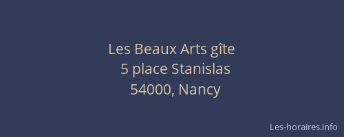 Les Beaux Arts gîte