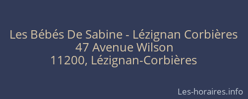 Les Bébés De Sabine - Lézignan Corbières