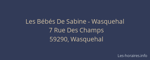 Les Bébés De Sabine - Wasquehal