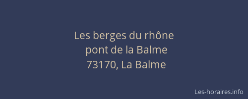 Les berges du rhône