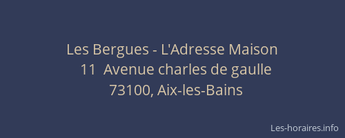 Les Bergues - L'Adresse Maison