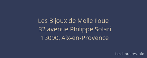 Les Bijoux de Melle Iloue