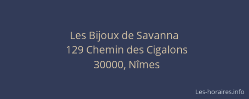 Les Bijoux de Savanna