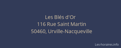 Les Bl&eacute;s d'Or