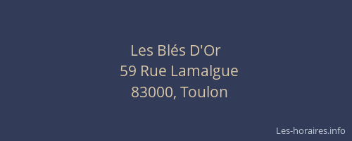 Les Blés D'Or