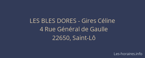 LES BLES DORES - Gires C&eacute;line