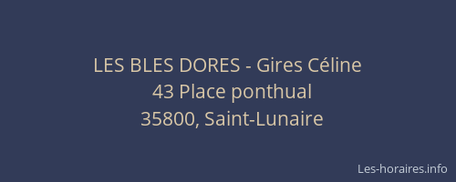 LES BLES DORES - Gires Céline