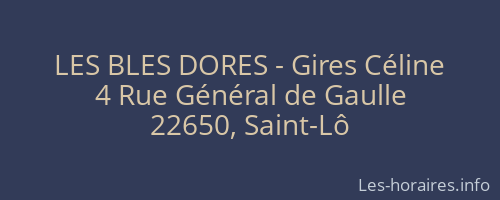 LES BLES DORES - Gires Céline
