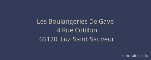 Les Boulangeries De Gave