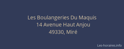 Les Boulangeries Du Maquis