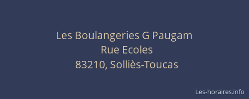 Les Boulangeries G Paugam