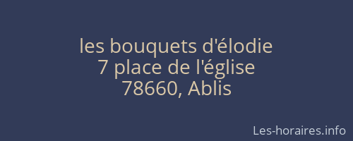 les bouquets d'élodie