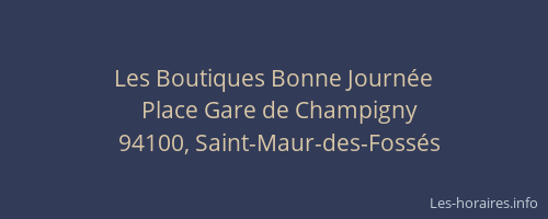 Les Boutiques Bonne Journ&eacute;e