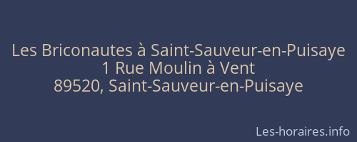 Les Briconautes à Saint-Sauveur-en-Puisaye