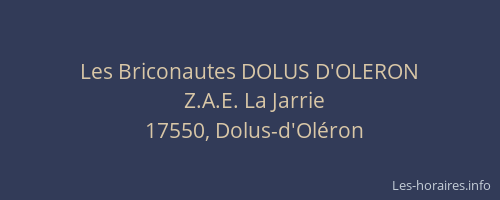 Les Briconautes DOLUS D'OLERON