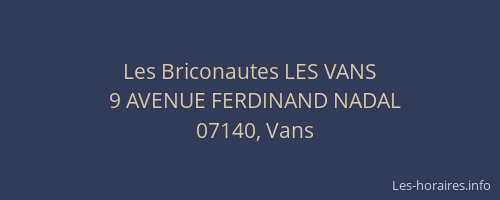 Les Briconautes LES VANS