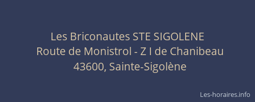 Les Briconautes STE SIGOLENE