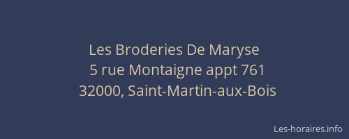 Les Broderies De Maryse