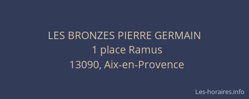 LES BRONZES PIERRE GERMAIN