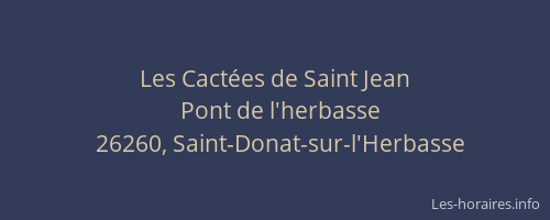 Les Cact&eacute;es de Saint Jean