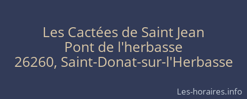 Les Cactées de Saint Jean