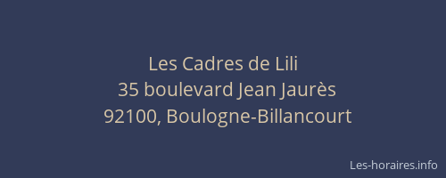 Les Cadres de Lili