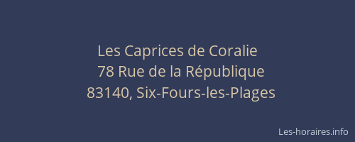 Les Caprices de Coralie