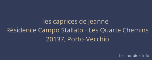 les caprices de jeanne