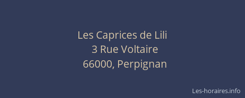 Les Caprices de Lili