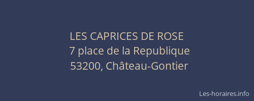 LES CAPRICES DE ROSE