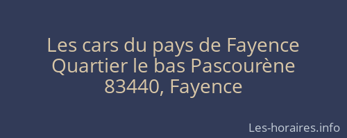Les cars du pays de Fayence