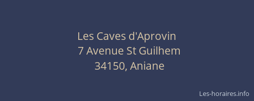 Les Caves d'Aprovin