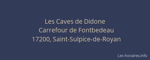Les Caves de Didone