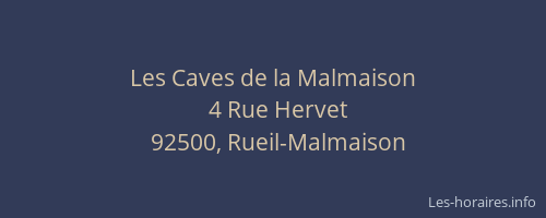 Les Caves de la Malmaison