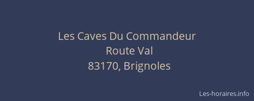 Les Caves Du Commandeur