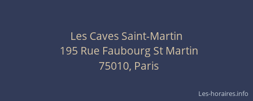 Les Caves Saint-Martin
