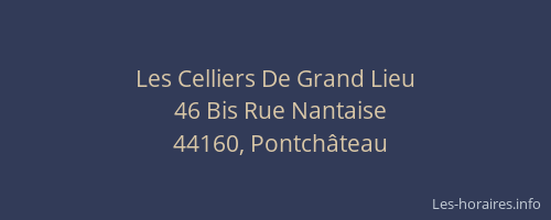 Les Celliers De Grand Lieu